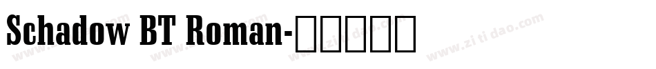 Schadow BT Roman字体转换
